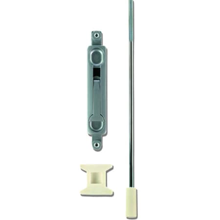 Global Door Controls 12 in. Mortise Flush Bolt with 7/8 in. Rod Extension in Aluminum TH1100-FB3-AL
